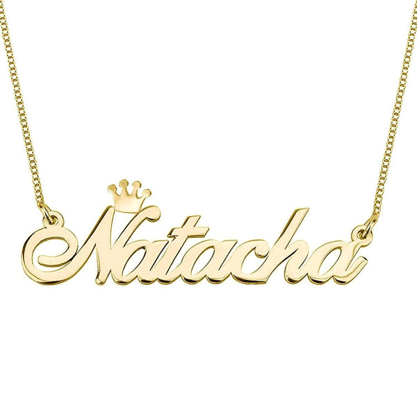 Crown Shaped Custom Name Necklace Personalized Jewelry