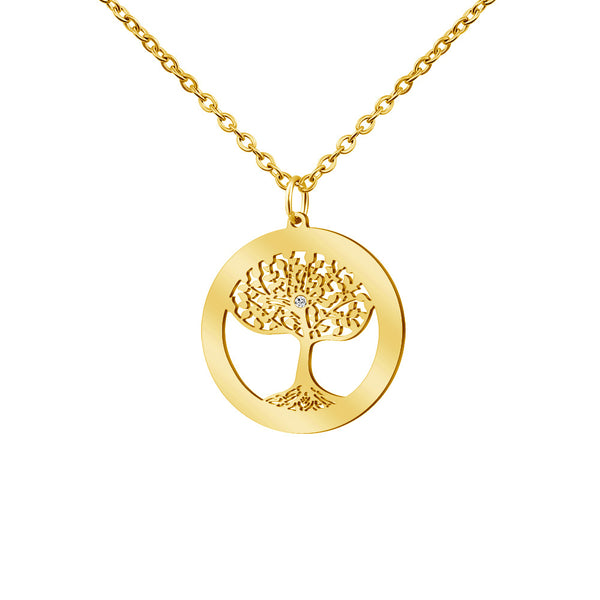 Tree Of Life Pendant Necklace With One Diamond,The Best Gift For Mother's Day, For Women Girls Mom Grandma Wife Daughter Yourself