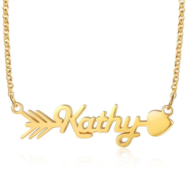 The Arrow of Love Shaped Custom Name Necklace Gift For Her